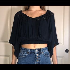 Dark blue top